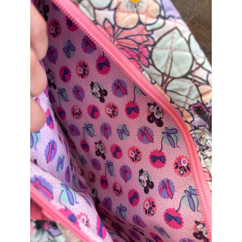 Vera Bradley Disney Minnie's Garden Party Sling Backpack Pink Mouse Quilted
